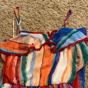 watercolor maxi dress